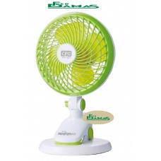 VENTILATORE A CLIP PORTATILE DA TAVOLO O DA PARETE A TESTA RECLINABILE CFG MOD. "MINIFAN USB" ART. EV090  